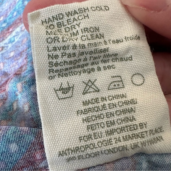 Anthropologie Omina Kimono Midi Dress Red Pattern - Picture 10 of 10